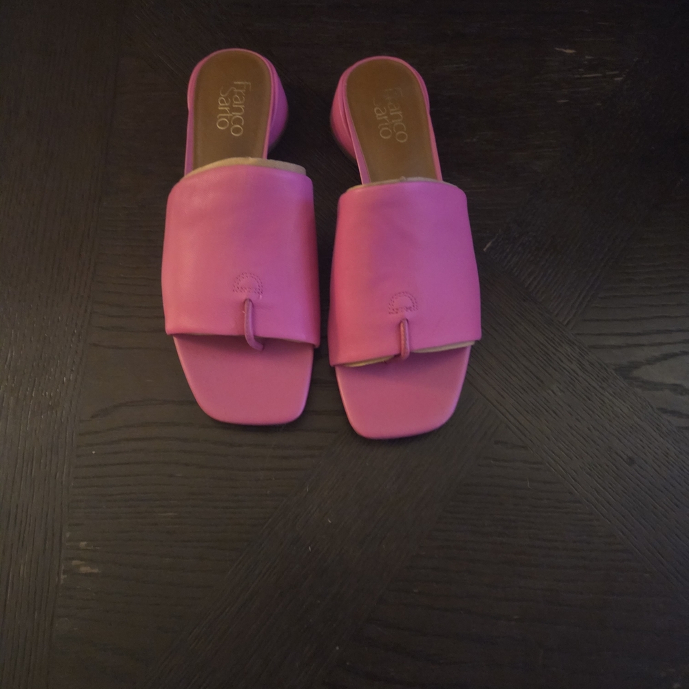 Franco Sarto Vibrant Pink Slide Sandals
